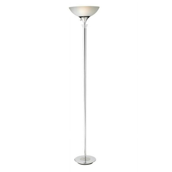Adesso Metropolis 300 Watt Torchiere, Chrome