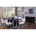 thumbnail image 3 of Best Master Zendaya Solid Wood Dining Table in Black Wood with LED Lights, 3 of 3