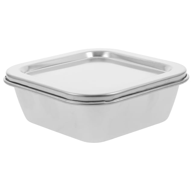 KAKOWELY Stainless Food Storage Containers Airtight Sample Boxes Sample Testing Container 300ml,4.92X"X4.92"X1.77"