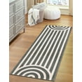 thumbnail image 3 of Unique Loom Whimsy Kids Collection Area Rug - Lines (2' x 6' 1" Runner Silver Gray/Ivory), 3 of 9