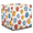 Multicolor 1, variant on CURLYOOT Dog Cat Paw Print Cube Storage Bin, 13 x 13 x 13 Storage Cube Bins for Organizing, Fabric Foldable Baskets with Handles for Closet, Shelves, Clothes