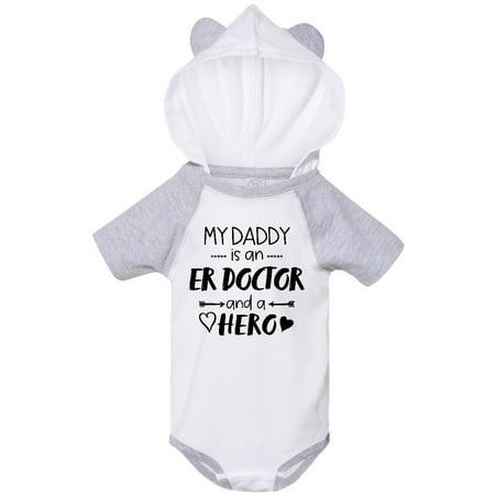 

Inktastic My Daddy is an ER Doctor and a Hero Gift Baby Boy or Baby Girl Bodysuit