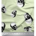 thumbnail image 1 of Soimoi Satin Silk Fabric Horror Skull Halloween Decor Fabric Printed Yard 42 Inch Wide, 1 of 1