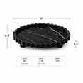 thumbnail image 2 of DBOZE Modern Oval Decorative Tray – Textured Matte Finish with Raised Legs, 10” x 6.5” x 1.5” Vanity Tray for Bathroom, Coffee Table, Jewelry & Candle Display,(White Marble), 2 of 8