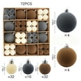 thumbnail image 5 of 72 Pcs Flocked Christmas Balls Multicolor Shatterproof Christmas Tree Ball Ornaments Xmas Decorations Bulbs for Xmas Tree Holiday Wedding Party Decor, 5 of 7