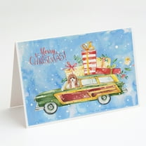 Merry Christmas Cavapoo Greeting Cards and Envelopes Pack of 8