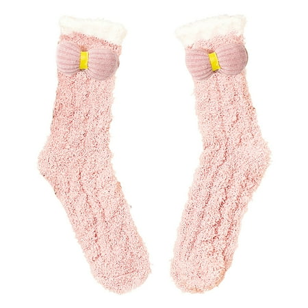 

Qcmgmg Women Lace Cut Crew Socks Thick Soft Solid Color Socks Free Size