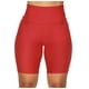 thumbnail image 1 of Pantalones cortos Prolriy para mujer, para entrenamiento, gimnasio, elásticos, de cintura alta, deportivos, color rojo, talla M, 1 of 8