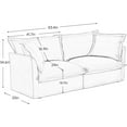 thumbnail image 2 of Modular Loveseat Sectional Sofa, 83.4" Comfy Cloud Couch, 2 Deep Seat Sofa Couch with 2 Pillows & Washable Covers, Modern Upholstered Chenille Small Couches for Living Room, Bedroom, Beige, 2 of 9