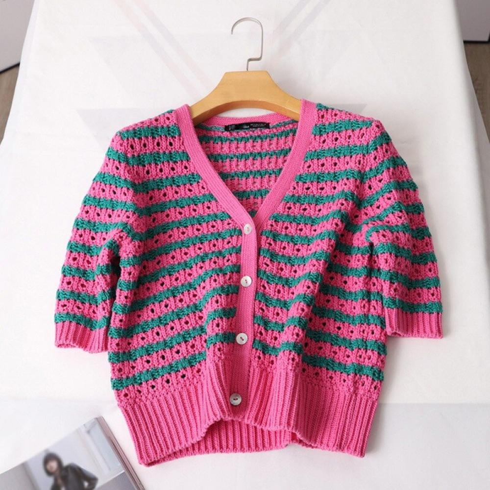 Spdoo Women Cropped Cardigan V-Neck 