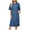 Blue, variant on Homenesgenics Winter ! Jean Dress Long Lenth with Pockets Women's Fall Long Sleeved Lapel Button Loose Casual Denim Dress Blue S