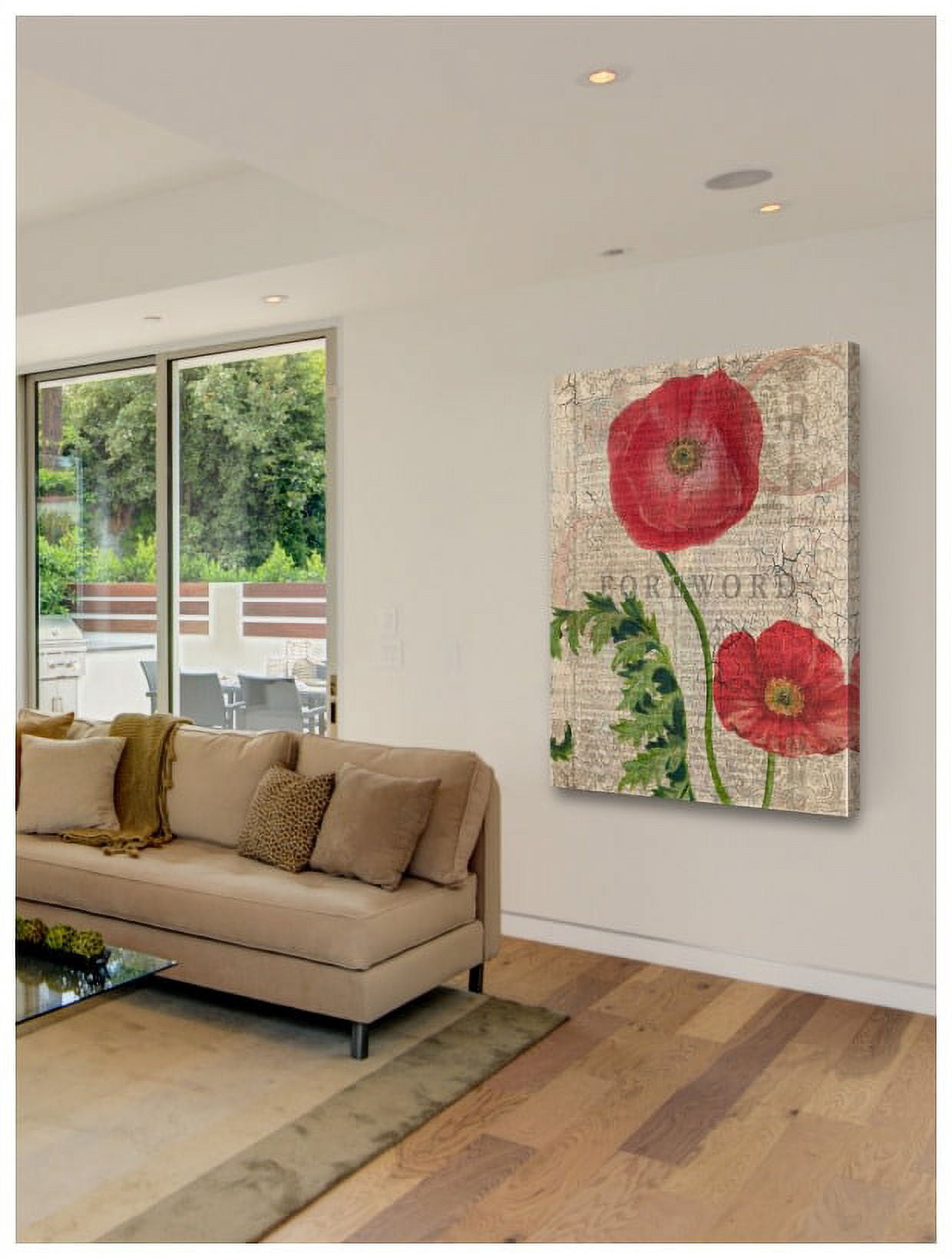 "Poppy Pages II" Painting Print on Wrapped Canvas