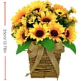 thumbnail image 4 of Spring Sunflower Door Hanging Basket Wreath, Beautiful Artificial Wreaths for Home Porch, Wall Decor, Farmhouse Decor, Festival Wedding, 4 of 6
