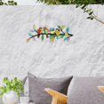 thumbnail image 1 of Decoración de pared de metal con forma de de pájaro, adorno rústico moderno, artesanías para oficina, pasillo, jardín, casa y patio., 1 of 8