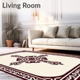 thumbnail image 2 of ODIKA 4'x6' Machine Washable Non-Slip Area Rug, Noble Enchantment Luxurious Exquisite Aristocratic Masterwork High Traffic Rug, Brown, 666266, 2 of 7