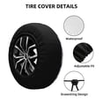thumbnail image 2 of Sikiie Lavender Flowers PVC Leather Spare Tire Wheel Cover Spare Tire Cover, for Car Truck SUV Camper Trailer Universal Fit(14-17in)-14 inch, 2 of 6
