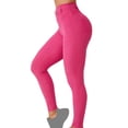 thumbnail image 5 of uublik Pants for Women High Waist Jeggings Skinny Pants Pull on Leggings Trendy Casual Pants, Hot Pink, 5 of 6