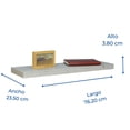 thumbnail image 2 of Repisa flotante minimalista Gris ELLEGANCE HOUSEWARE FS39028, 2 of 6
