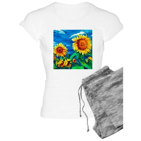 

CafePress - Sunflowers Painting Pajamas - Women s Light Pajamas