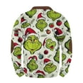 thumbnail image 3 of Christmas Shirt Men Long Sleeve Mens Vintage Christmas Sweater Fluorescent Green M, 3 of 3