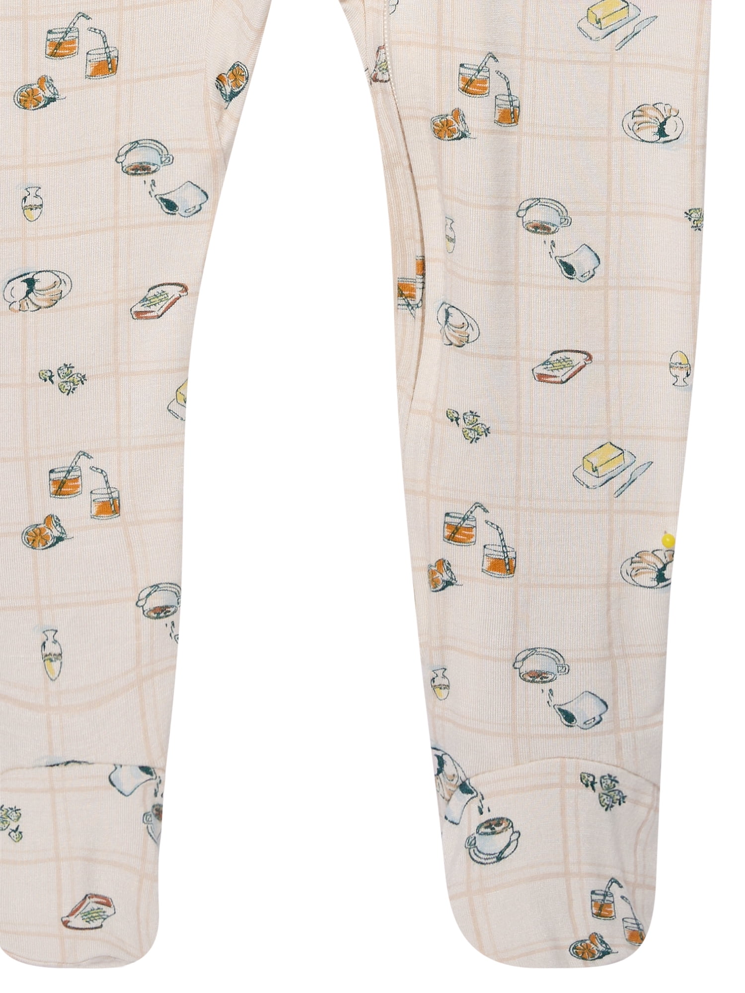 Modern Moments by Gerber Baby Boy Viscose Peter Pan Collar Two-Way Zip Sleep ´N Play Footed Pajamas, Sizes Newborn - 6/9 Months