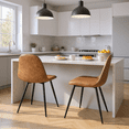 thumbnail image 3 of Homy Casa Dining Side Chairs Set of 2 with Soft Seat, for Kitchen Dining Room Breakfast Nook, Brown, 3 of 7
