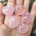 thumbnail image 5 of 4pcs Rose Quartz Carved Heart Shaped Stone Semi Gemstone Decor Quartz, 5 of 5