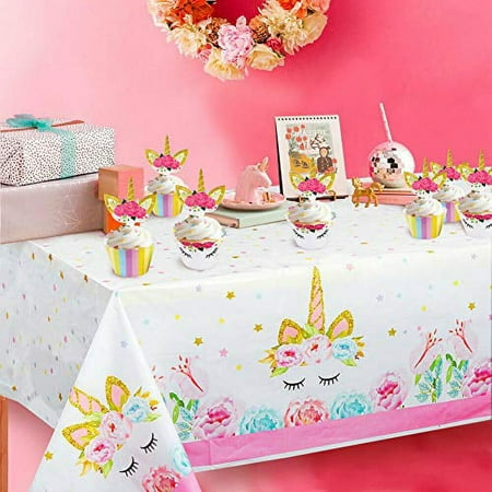 Unicorn Tablecloth Birthday- Unicorn Table Cover -