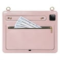 thumbnail image 2 of TECH CIRCLE Business Case for iPad Pro 11 & iPad Air 10.9" (5th/4th Generation) - Classic Leather Case with [Zipper Pocket /Handstrap /Shoulder Strap /Stand] Multifunctional Tablet Cover, Pink, 2 of 6