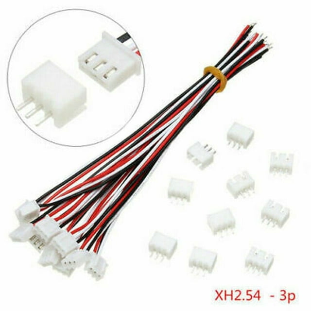 Greenne 10 Sets Of Jst Xh2.54Mm Cable Connector 2/3-Pin Male And Female Plug Socket