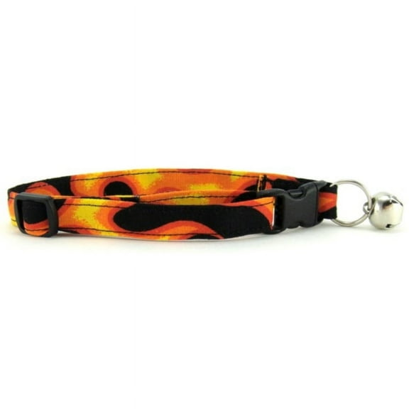 Orange Flame Cat Collar