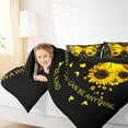 thumbnail image 4 of jejeloiu Kawaii Butterfly Bedding Comforter Set,Rustic Flower Sunflower Twin Comforter Sets,Yellow Black Bedding Set For Girls Teens,Super Cozy Room Decor Reversible,2 Pieces, 4 of 8
