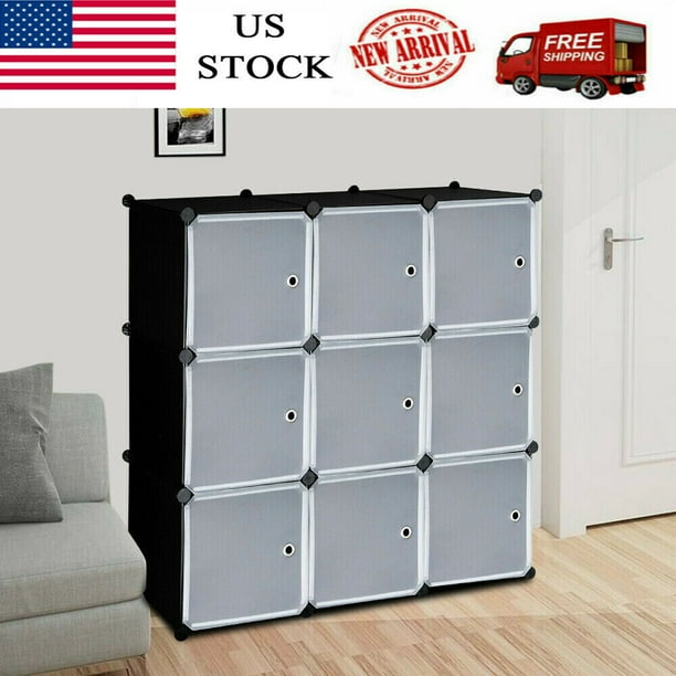 New Arrival 9 Cube Modular Wardrobe Cabinet Closet Clothes Storage Organizer Shelf Bookcase Walmart Com Walmart Com