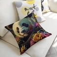 thumbnail image 5 of panda bear flowers butterflies Linen toss pillowcase decoration pillowcase gifting preferred 20x20 inch cushion cover 4 sets sofa pillowcase sofa bedroom living room car, 5 of 8