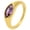 Gold Purple, variant on Stainless Steel Minimalist Inlaid With Gemstone Rings for Women Classic Simple Charm Jewelery Gold Plated White Size 9