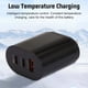 thumbnail image 5 of Cargador USB C de 65W, adaptador PD de 3 puertos, enchufe de pared QC, bloque de carga multi puerto Type-C, cubos, cargador móvil Type-C, cargador de viaje multi puerto americano estándar de 2A USB +, 5 of 8