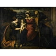 thumbnail image 3 of Giovanni Galizzi 14x12 Black Modern Framed Museum Art Print Titled - The Holy Family with Mary Magdalene, 3 of 5