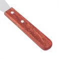 thumbnail image 2 of Spatules à cire en métal droites en acier inoxydable avec manche en bois pour épilation, 2 of 4