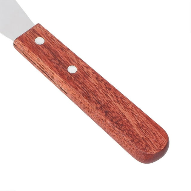 Stainless Steel Straight Metal Wax Spatulas with Wooden Handle for Hair Removal