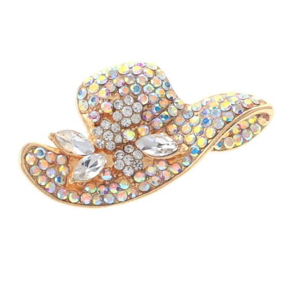 Crystal hat Brooch