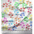thumbnail image 1 of Soimoi Crepe Silk Fabric Lilac Floral Print Fabric by The Yard 42 Inch Wide, 1 of 1