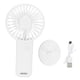 thumbnail image 1 of Ventilador de mano portátil con carga USB, pequeño ventilador de bolsillo, ventilador silencioso con batería y cable USB para niños para viajes al aire libre, color blanco, 1 of 8