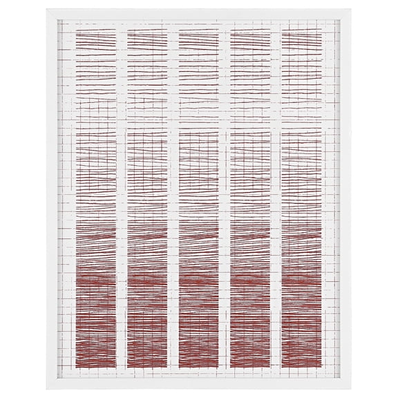SAFAVIEH Vanishing Point 16 in. x 20 in. Framed Wall Art, Red/Ivory