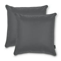 Classic Accessories Montlake Fade Safe Indoor/Outdoor Accent Pillows, 20 x 20 x 8 Inch, 2 Pack, Light Charcoal