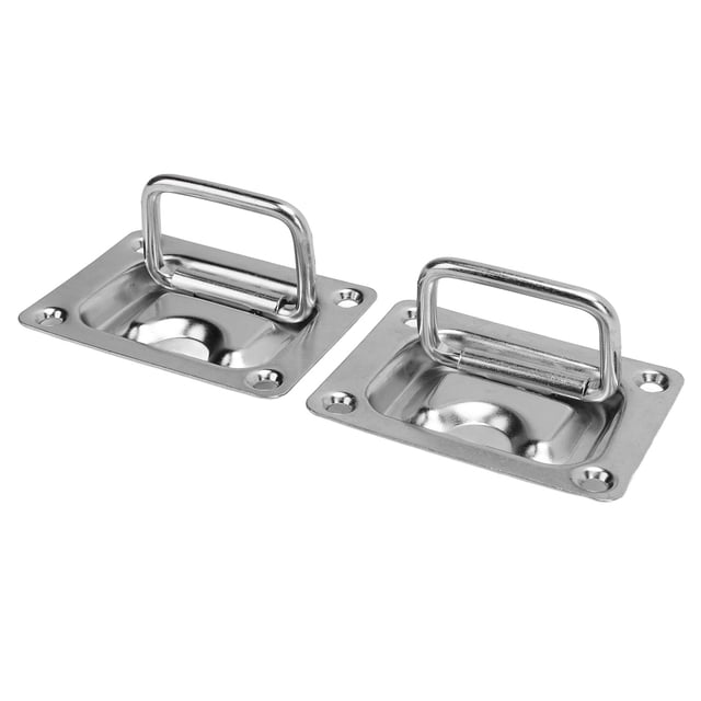 Tirador Empotrado, Tirador De Anillo Empotrado De Acero Inoxidable 304, 2 Uds., Para Armario De Gabinete
