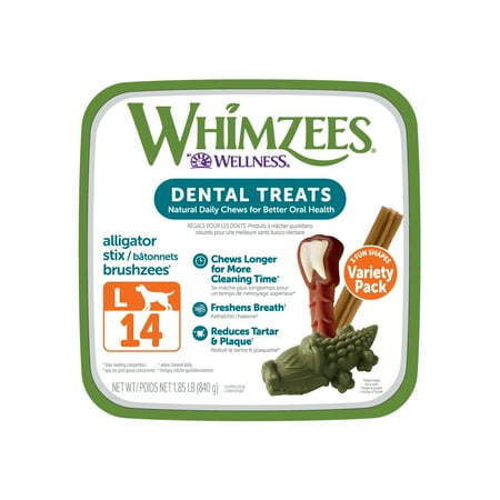 UPC: 0815436016316 | WHIMZEES by Wellness Variety Box Natural Grain Free Dental Chews for Dogs  Large Breed  14 count