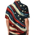 thumbnail image 4 of JGNGSHN Men's Patriotic American Flag Shirt 4th of July Button Down Short Sleeve Independence Day Shirt USA Stars and Stripes Summer Beach Vacation Top, 4 of 6