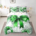 thumbnail image 2 of Homewish Xmas Bowknot 7-Piece Bedding Comforter Set for Female Men,Grey Green King Bedding Sets,Merry Christmas Ultra Soft Bed Sheets,Breathable Home Decor,Reversible, 2 of 8