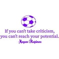 thumbnail image 1 of Megan Rapinoe Soccer Quote for Wall - USA World Cup Sticker / Vinyl Decal DÃ©cor for Bedroom - 20"x10", 1 of 2