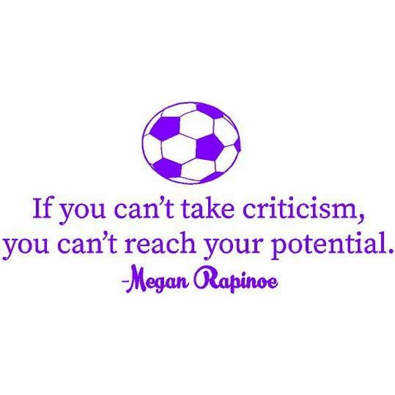 Megan Rapinoe Soccer Quote for Wall - USA World Cup Sticker / Vinyl Decal Décor for Bedroom - 20"x10"